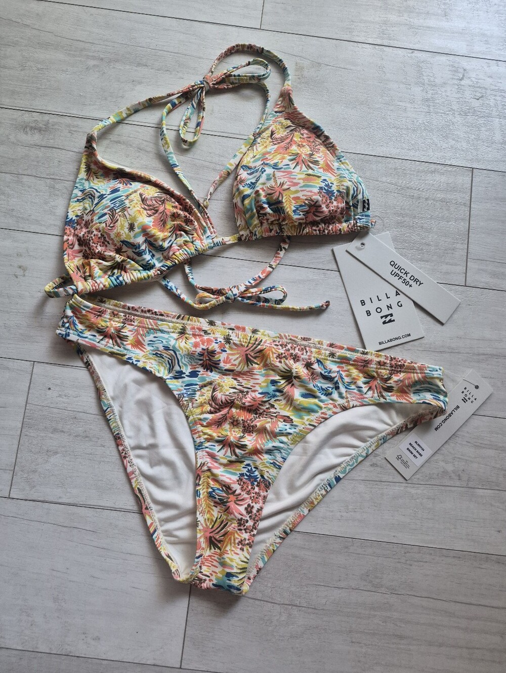 BILLABONG NEW Island Cove Beach Babe Triangle Bikini Top & Bottoms